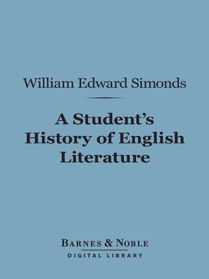 cover image of A Student's History of English Literature (Barnes & Noble Digital Library)